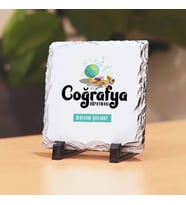 Coğrafya Öğretmenlerine Hediye Taş Baskı