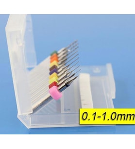 PCB Mikro Karbür CNC Matkap Ucu 10lu Gravür Set 0.1mm-1.00mm Tungsten  