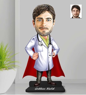 Kişiye Özel Tıp Bayramı Doktor Acil Doktoru Ahşap Biblo-3