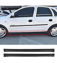 Opel Corsa C Yan Marşpiyel Seti Plastik 2 Adet Mat Siyah 2000 2001 2002 2003 2004 2005 2006 karlık+ek+bodykit