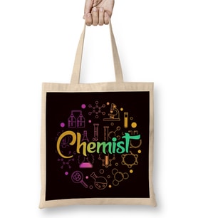 Chemist Scientist Laboratory Chemistry Science Pharmacist Bez Çanta Uzun Saplı