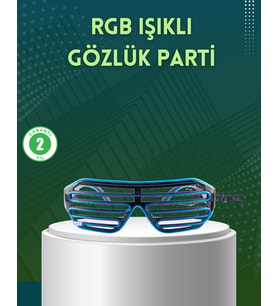 Işıklı Led Gözlük Parti Konser Etkinlik Aksesuarı - Lisinya
