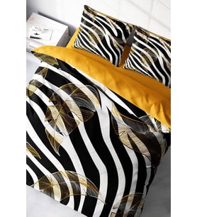Zebra Feather 3d Çift Kişilik Nevresim Takımı