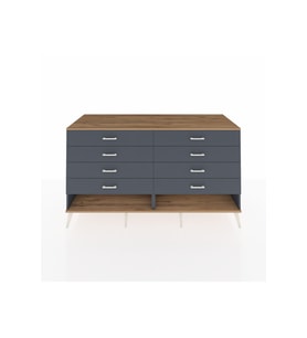 Kronos Konsol 8 Çekmeceli  176x59x99 Antrasit-Çam/Antrasit