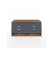 Kronos Konsol 8 Çekmeceli  176x59x99 Antrasit-Çam/Antrasit