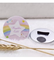 30 Adet Bebek Magneti Buton Açacak Magnet Unicorn  Uv Baskılı-