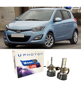 Hyundai İ20 Led Xenon Uzun + Kısa Far Ampulü H4 Mono Yeni Seri Beyaz 2009 - 2014