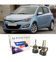 Hyundai İ20 Led Xenon Uzun + Kısa Far Ampulü H4 Mono Yeni Seri Beyaz 2009 - 2014