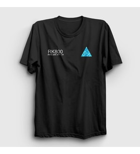 Presmono Unisex Siyah Connor Rk800 Detroit Become Human Oyun T-Shirt 446783tt