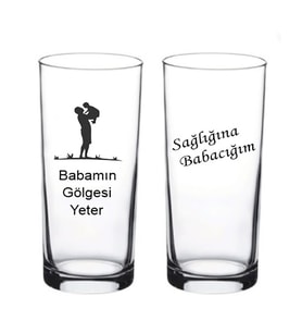 Babalar Günü Hediyesi baba anlamlı hediyelik 2 li rakı bardağı 10 nolu