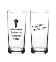 Babalar Günü Hediyesi baba anlamlı hediyelik 2 li rakı bardağı 10 nolu