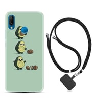 Huawei P20 Lite Mate 10 20 Lite Pro P40 Lite KılıfBoyun Askılı Silikon Avokadolar1352