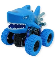 Köpek Balığı Sürtmeli Mekanik Monster Araba Mavi 12 cm