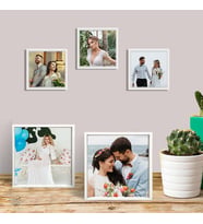 Yapışkanlı Sök Tak Pola Çerçeveler 12x12cm - 5'li Paket FOTO BASKI HEDİYELİ HK2713 (Beyaz)