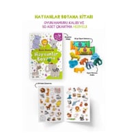 Hayvanlar Boyama Kitabı - Oyun Hamuru, Oyuncak ve Çıkartma Hediyeli