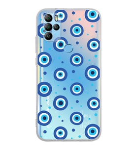 PrintiFy Omix X500 ile Uyumlu 1mm Slim Fit Nazar Boncuğu 1 Baskılı Şeffaf  Kılıf