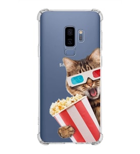 PrintiFy Samsung Galaxy S9 Plus Uyumlu Kedi 1 Baskılı Şeffaf Köşe Korumalı Antişok Kılıf