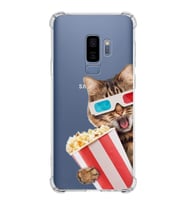 PrintiFy Samsung Galaxy S9 Plus Uyumlu Kedi 1 Baskılı Şeffaf Köşe Korumalı Antişok Kılıf