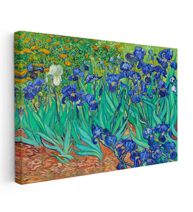 Kanvas Tablo Vincent van Gogh İris Çiçekleri Bahçe Mavi Ressam Tablosu Ev Ofis Duvar Dekoru