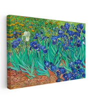 Kanvas Tablo Vincent van Gogh İris Çiçekleri Bahçe Mavi Ressam Tablosu Ev Ofis Duvar Dekoru