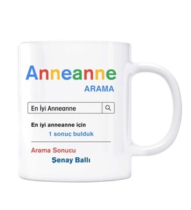 Kişiye Özel İsimli Arama Motoru Kupa Bardak - Anneanne