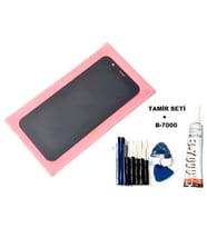 Tkgz General Mobile GM8 Uyumlu Lcd Ekran Dokunmatik + B-7000 + Tamir Seti SİYAH