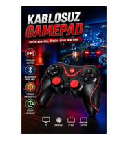 Profesyonel Kablosuz Bluetooth Gamepad PC Android TV Box Uyumlu Titreşimli Oyun Kolu