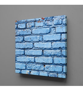 MAVİ DUVAR TAŞLARI KANVAS TABLO 140x140cm