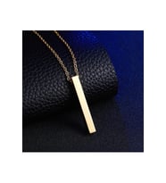 Gogoey Unisex Cubuk Bar Murat Boz Çubuk Sade Metal Gold Kolye