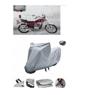 Falcon Comfort 150  Su Geçirmez Motosiklet Brandası ARKA ÇANTA UYUMLU