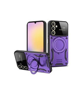 Samsung Galaxy A25 5g Kılıf Joy Lens Standlı Kapak - Mor