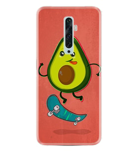 Oppo Reno 2Z 4 Lite 4 Pro 5 6 7 A31 Kılıf Desemli Silikon Avokado Skate 1741