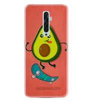Oppo Reno 2Z 4 Lite 4 Pro 5 6 7 A31 Kılıf Desemli Silikon Avokado Skate 1741