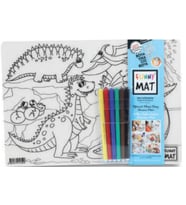 Funny Mat - Uzay Ve Dinozorlar 6'Lı Kalem Hediyeli 25 x 35 cm
