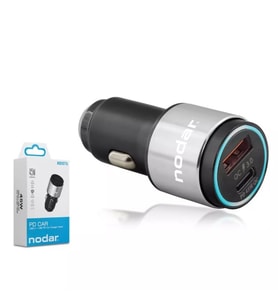 Nodar ND1076 45W Metal Araç Şarj Cihazı USB + Type-C PD 3.0 (Siyah)