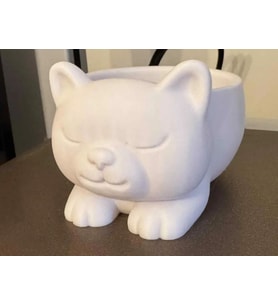 Kedi Figürlü Saksı  Dekoratif Çiçeklik