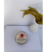 Studio Moon's Vanilya Kokulu Seni Seviyorum Mesajlı Mum %100 Doğal Soya Wax Mumu
