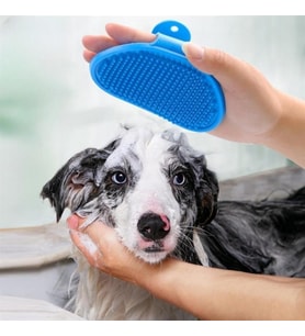 Kedi ve Köpek Silikon Yıkama ve Tüy Toplama Aparatı Ayarlanabilir Evcil Hayvan Köşe Kaşınma Aparatı