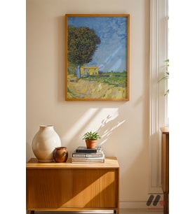 Van Gogh Ağaçlı Yol, Ahşap Çerçeveli Duvar Tablosu - Sanatsever Hediyesi