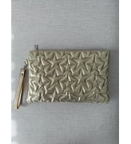 Yıldız Dikişli Clutch Star Kadın Çanta Simli Gümüş metalik Yıldız Desenli Gold Parlak Portföy & Clutch Çanta Çıkarılabilir Bileklik Askılı