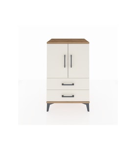 Hyperion Komodin 2 Raflı 2 Çekmeceli 2 Kapaklı 60x44x96 Çam-Aytaşı