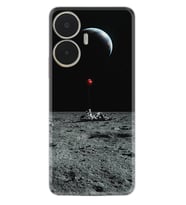 Realme C55 Kılıf Silikon Desen Özel Seri Astronoot Red Baloon 1608