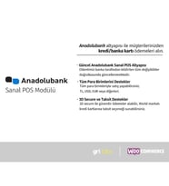 WooCommerce / Wordpress - Anadolubank Sanal POS Modülü