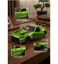 Mercedes-Benz AMG GT R Çek Bırak Metal Model Araba (12 cm) - Kapıları Açılan Oyuncak Spor Araba