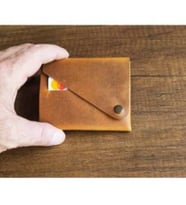 Sumerian Minimalist Crazy Deri Cüzdan Taba (Anahtarlık Hediye)