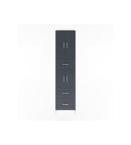 Hyperion Dolap 3 Raflı 3 Çekmeceli 4 Kapaklı 60x44x243 Antrasit-Antrasit