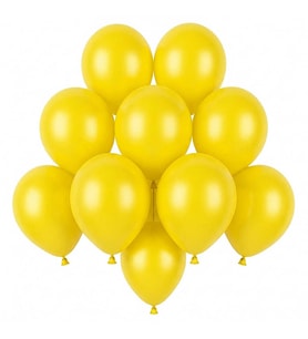 Sarı Renk Lateks Pastel Balon (13 cm) - 10 Adet