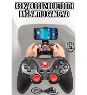Game Stick Android Uyumlu Gamepad X3 Standlı Oyun Kolu Bluetooth Bağlantılı