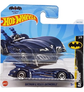 Hot Wheels - Batman & Robin Batmobile - Batman 2/5 - Htd51 - Short Card - Dc - Koyu Mavi - Mattel 20 (Çok Renkli)