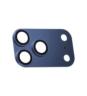 iPhone 17 Pro / 17 Pro Max Safir Kamera Lens Koruyucu Metal Kamera Çerçeveli Tam Koruma (Lacivert)